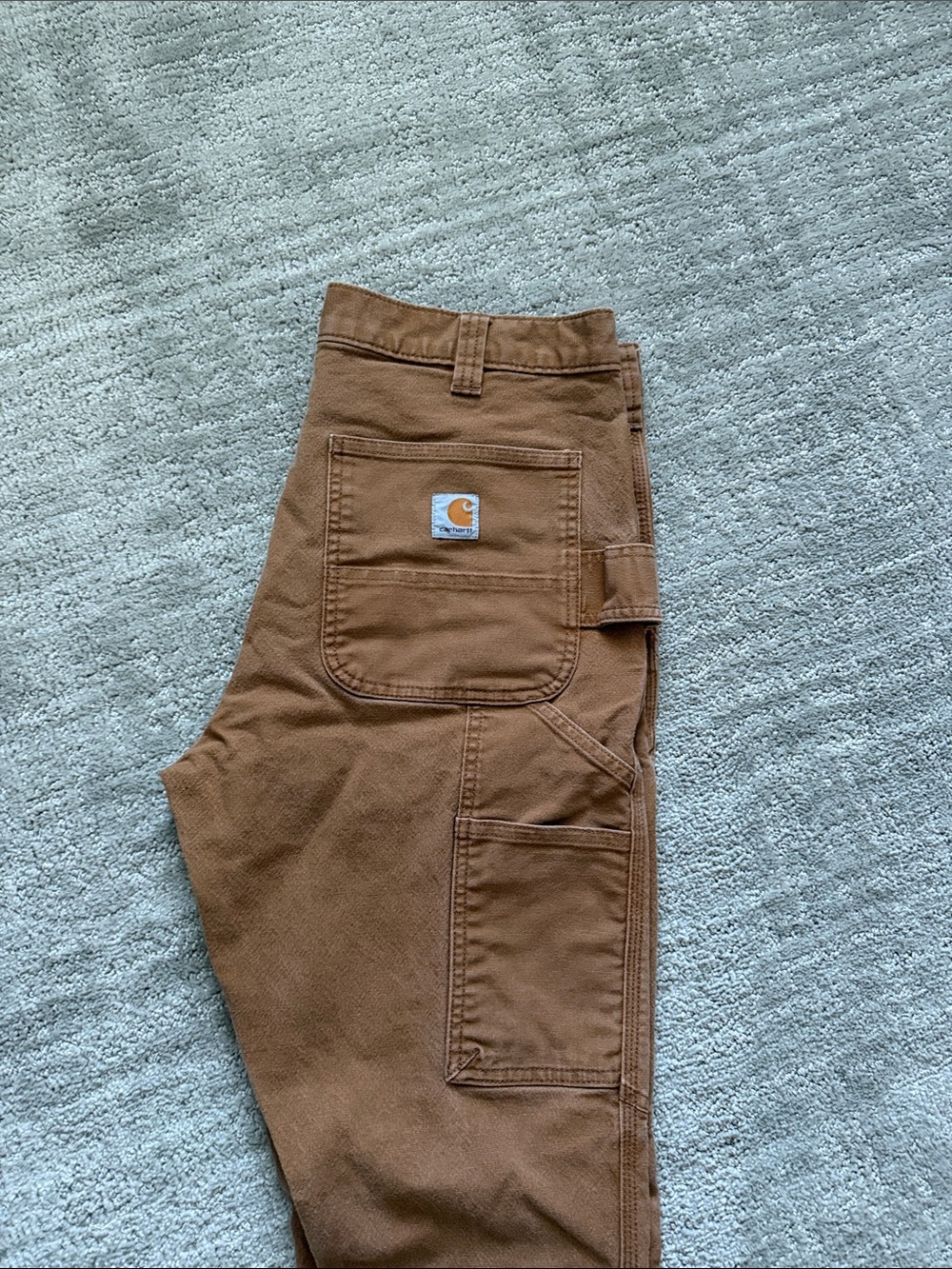 Carhartt Rugged Flex Men’s Straight Fit Brown Cargo Work Pants with Hammer Loop